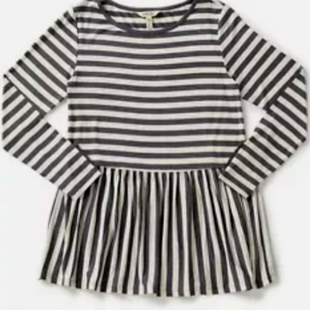 Women's Matilda Jane Lets Go Together Lets Connect Striped Tee Gray/W Sz Med